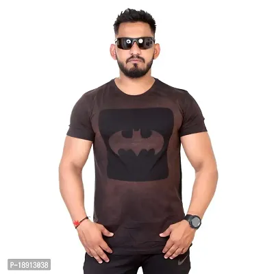 pariferry Men Tshirt Batman Print Black Tshirt