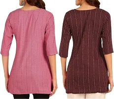 Stylish Multicoloured Cotton Kurta For Women Combo Of 2-thumb1