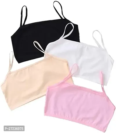 Classic Cotton Solid  Beginners Bras For Women Pack of 4-thumb0