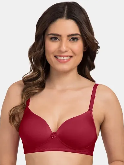 Womens Padded Non-Wired Full-Coverage Bra-Pack of 1