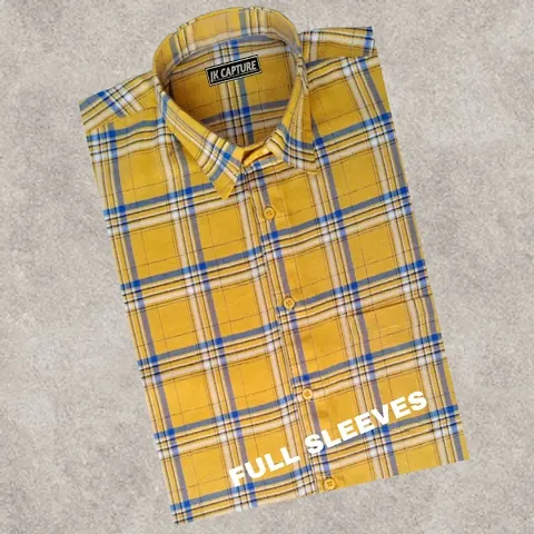 Classic Cotton Checked Casual Shirts for Men