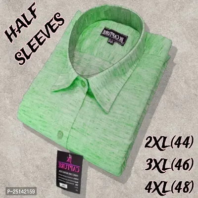 Linen Cotton Shirt For Men Causal Checks plain Shirt 2xl 3xl 4xl big size-thumb0