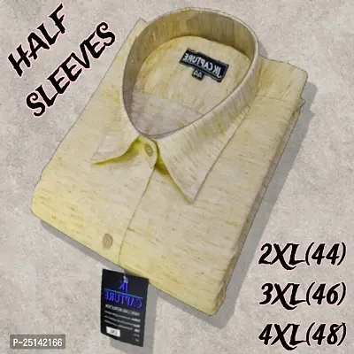 Linen Cotton Shirt For Men Causal Checks plain Shirt 2xl 3xl 4xl big size shirt-thumb0