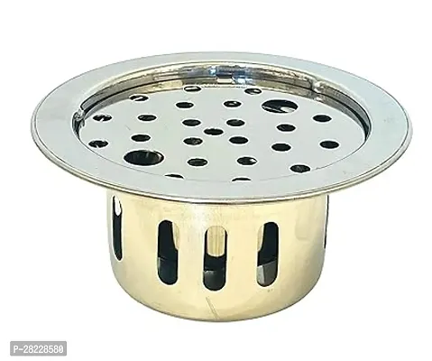 SBD Stainless Steel Anti Cockroach JaliTrap Floor Drain Strainer with Chrome Finished 5  inch Silver