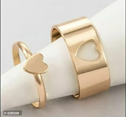 Alloy Silver Heart couple rings, Adjustable at Rs 45/piece in Greater Noida  | ID: 25310513562