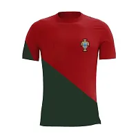 Portugal Red Cristiano Ronaldo 7 Home Original Football Half Sleeve Jersey for Men  Kids 2022/2023(18-24Months)-thumb1