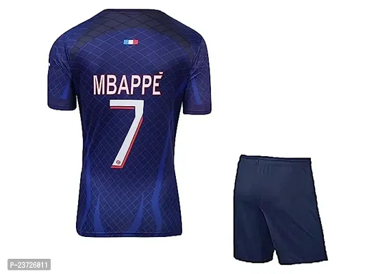 Pariss Football Jersey with Back Print MBAPPE with Shorts 2023-2024 Football -(Mens  Kids) Football(12-13Years) Multicolour