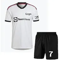 Cristiano Ronaldo 7 Football Away White Half Sleeve Jersey with Shorts 2022/2023 for Boys  Men(14-15Years)-thumb1