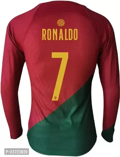 Sports Football Ronaldo 7 Official Full Sleeve Jersey 2023-24 for Boys  Kids(X-Large 42) Multicolour-thumb3