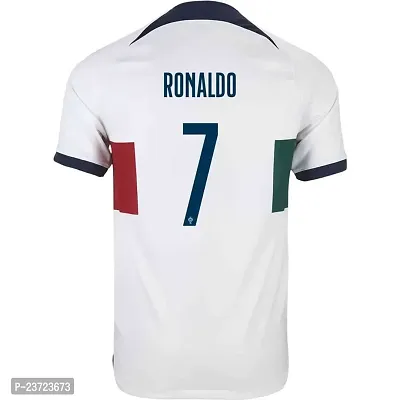 Ronaldo 7 Away Football Jersey 2023-2024 for Boys  Men(Large 40) Multicolour-thumb2