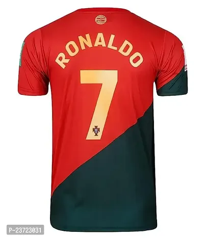 Ronaldo World Cup Jersey with Back Print 2022-2023 Football -(Mens  Kids)(XX-Large 44) Multicolour-thumb2