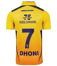 DHALAA DHONI Yellow Cricket Jersey with Back Print 2022-2023 Cricket -(Mens  Kids)(18-24Months)-thumb1