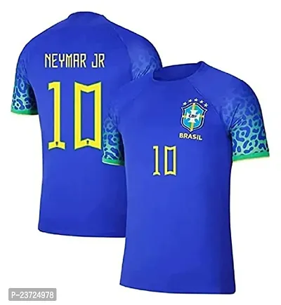 Football Away Jersey Neymar 10 2023/2024 for Men  Boys(7-8Years) Multicolour-thumb0