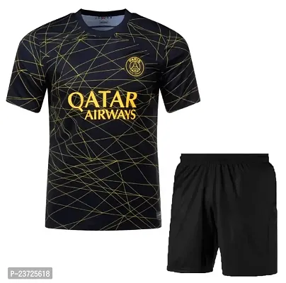 Football New Team Jersey Messi 10 with Shorts 2023/2024 for Men  Kids(Medium 38,M30blkset)