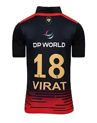 RCB Virat Kohli 18 Bangalore Cricket Team Half Sleeve Jersey 2023/2024 for Kids  Men(6-7Years) Multicolour-thumb2