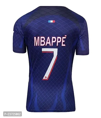 Pariss Football Jersey with Back Print MBAPPE 2023-2024 Football -(Mens  Kids)(14-15Years) Multicolour