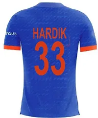 India T20 Cricket Team Hardik 33 World Cup Jersey 2022/23 (Boys and Mens)(13-14Years) Multicolour-thumb2