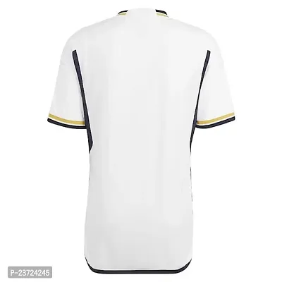 Sports Football White Home Official Half Sleeve Jersey for Men  Boys 2023/2024(Large 40)-thumb3