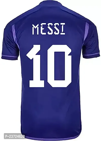 Messi 10 Football Away Half Sleeve Jersey 2023/2024 (Kids  Men)(10-11Years) Multicolour-thumb2