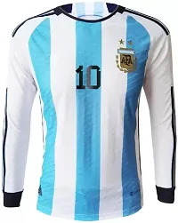 Messi 10 World Cup Football Full Sleeve Jersey 2022/2023 for Men  Kids(13-14Years) Multicolour-thumb1