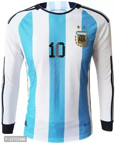 Messi 10 World Cup Football Full Sleeve Jersey 2022/2023 for Men  Kids(13-14Years) Multicolour-thumb2