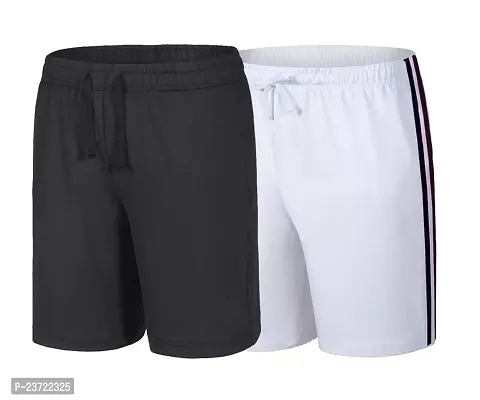 Sports Shorts for Boys-Pack of 2(13-14Years) Multicolour