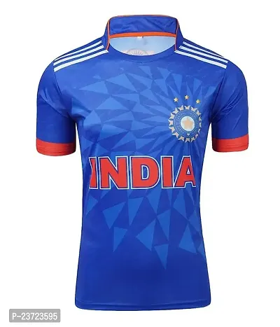 India T20 New Cricket Team Tshirt Virat Kohli 18 for Men  Kids 2023/2024(Small 36) Multicolour-thumb2