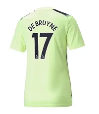 De Bruyne 17 Green Football Half Sleeve Jersey 2023/2024 for Men  Boys(Large 40)-thumb2