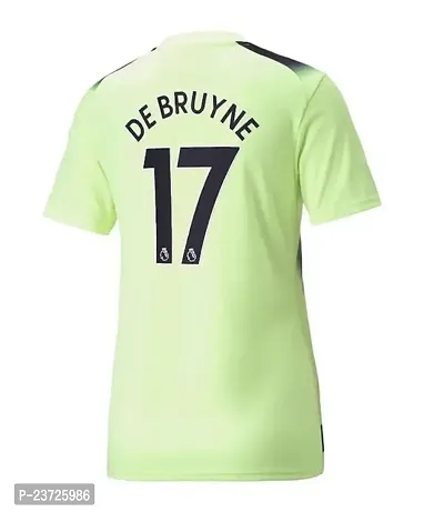 De Bruyne 17 Green Football Half Sleeve Jersey 2023/2024 for Men  Boys(Large 40)-thumb3