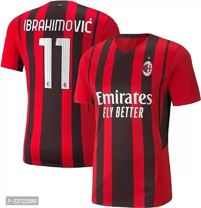 Ibrahimovic 11 Football Halfsleeve Jersey 2023 for Men  Kids (12-13Years) Multicolour-thumb0