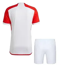 Football Home White New Team Half Sleeve Official Jersey with Shorts 2023/2024 (Men  Boys)(Medium 38)-thumb1