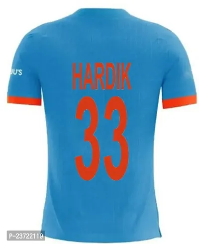 ODI India Cricket Team Tshirt Hardik 33 2023/2024 (Kids  Men)(XX-Large 44) Multicolour-thumb3