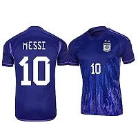 Sports Football Jersey for Men Argentina_Away 22-23 Jersey Sports Tshirt(Small 36) Multicolour-thumb2