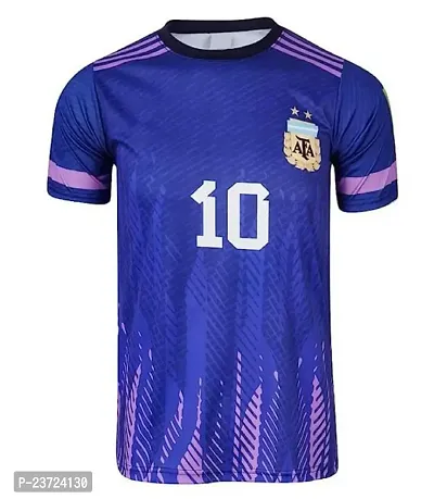 Messi World Cup Away Jersey with Back Print 2022-2023 Football -(Mens  Kids)(9-10Years) Multicolour-thumb2