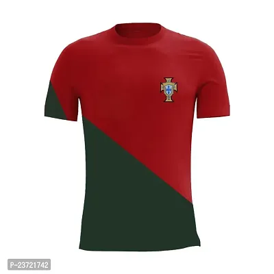 Portugal Red Cristiano Ronaldo 7 Home Original Football Half Sleeve Jersey for Boys and Men 2022-2023(X-Large 42)-thumb2