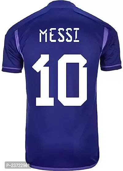 Messi 10 Football Away Half Sleeve Jersey 2023/2024 (Kids  Men)(X-Large 42) Multicolour-thumb2