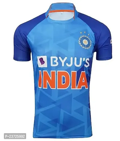 Team India Blue T20 Wolrd Cup Jersey with Back Name VIRAT 2022-23 -(Mens  Kids)(11-12Years)-thumb0