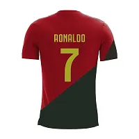 Portugal Red Cristiano Ronaldo 7 Home Original Football Half Sleeve Jersey for Boys and Men 2022-2023(X-Large 42)-thumb2