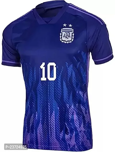 Messi 10 Football Away Half Sleeve Jersey 2023/2024 (Kids  Men)(XX-Large 44) Multicolour