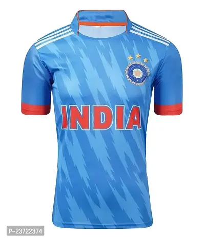 India ODI New Cricket Team Tshirt Virat Kohli 18 for Men  Kids 2023/2024(10-11Years) Multicolour-thumb2