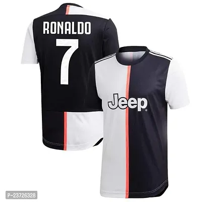 Cristiano Ronaldo 7 Home Football Team Half Sleeve Jersey 2022/2023 (Men  Kids)(11-12Years) Multicolour-thumb0