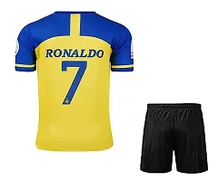 Football Ronaldo Jersey with Shorts 2022-23 -(Mens  Kids) (10-11Years) Multicolour-thumb1