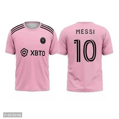 Football New Team Jersey Messi 10 with Shorts 2023/2024 for Men  Kids(Small 36,M10pink)-thumb0