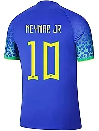 Football Away Jersey Neymar 10 2023/2024 for Men  Boys(Large 40) Multicolour-thumb2