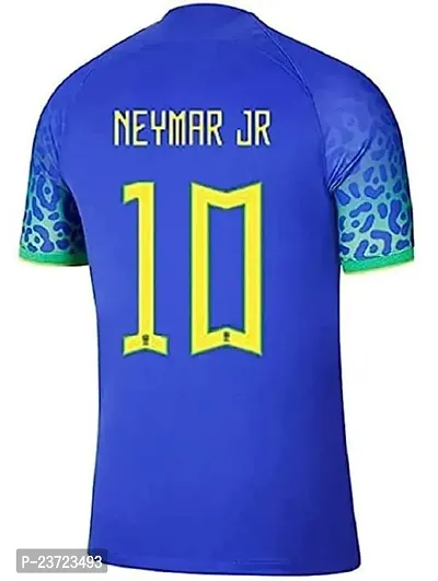 Football Away Jersey Neymar 10 2023/2024 for Men  Boys(Large 40) Multicolour-thumb3