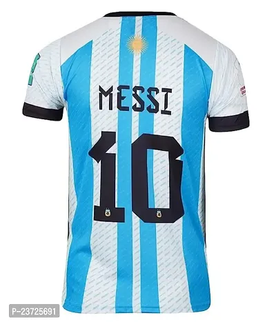 Messi World Cup Jersey with Back Print 2022-2023 Football -(Mens  Kids)(11-12Years) Multicolour-thumb2