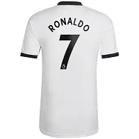 Cristiano Ronaldo 7 Football Away White Half Sleeve Jersey 2022/2023 for Men  Boys(9-10Years)-thumb2