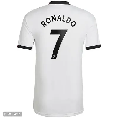 Cristiano Ronaldo 7 Football Away White Half Sleeve Jersey 2022/2023 for Men  Boys(9-10Years)-thumb3