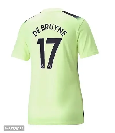 De Bruyne 17 Green Football Half Sleeve Jersey 2023/2024 for Men  Boys(15-16Years)-thumb3