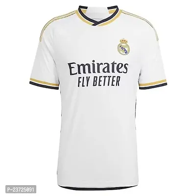 Sports Football White Home Official Half Sleeve Jersey for Men  Boys 2023/2024(XX-Large 44)-thumb2